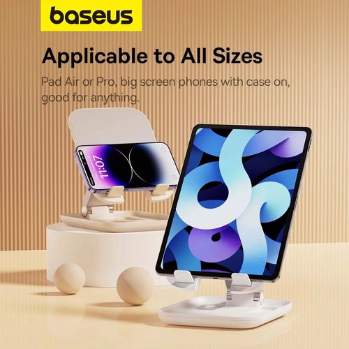 Baseus BS-HP009 Seashell Series foldable tablet stand - white, Baseus 6932172634629 6932172634629