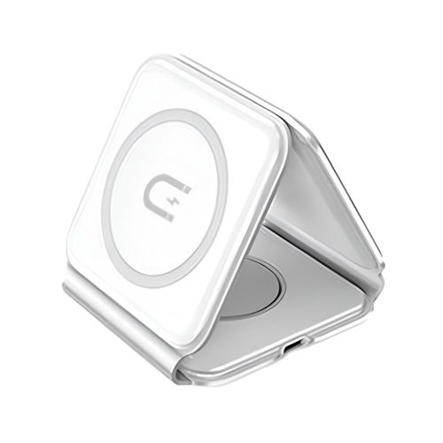 Dudao A11N 15W 3in1 Inductive Charger - White + USB-C / USB-C Cable, Dudao 6973687249489