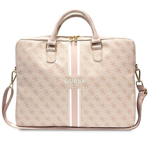 Guess 4G Printed Stripes bag for a 16&quot; laptop - pink, Guess 3666339119546 3666339119546