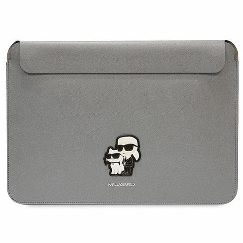 Karl Lagerfeld Saffiano Karl&amp;Choupette case for a 14&quot; laptop - silver, Karl Lagerfeld 3666339126650 3666339126650