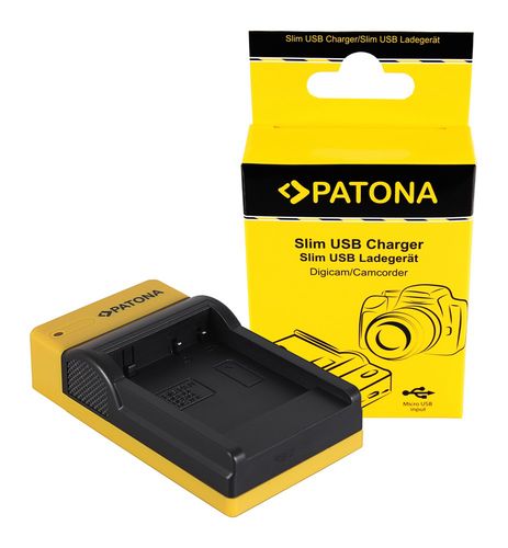 PATONA Slim micro-USB Charger f. Panasonic DMW-BCF10E Lumix DMC-FS7 DMCLX5 DMCLX5 DMC-LX5, PATONA 151549 4055655203432