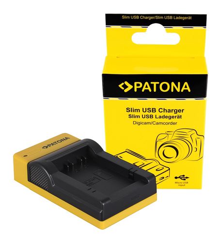 PATONA Slim micro-USB Charger f. Leica Panasonic DMW-BMB9 V-Lux V-Lux 2 VLux 2 II, PATONA 151619 4055655203487