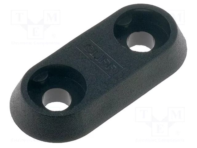 Terminal mountig plate; black; 35mm CLIFF CL1595