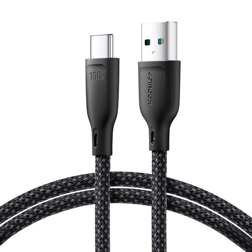Joyroom Multi-Color Series S-A34 USB-A / USB-C cable 100W 1m - black, Joyroom 6941237110428
