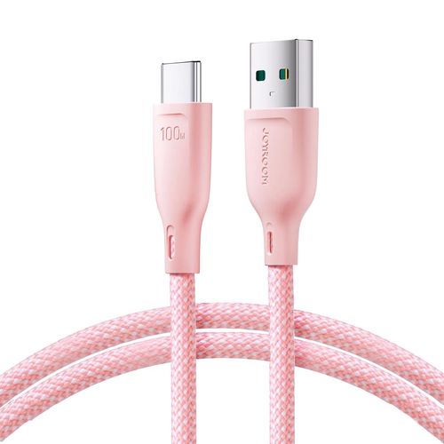 Joyroom Multi-Color Series S-A34 USB-A / USB-C Cable 100W 1m - Pink, Joyroom 6941237110411 6941237110411