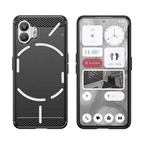 Carbon Case silicone case for Nothing Phone 2 - black, Hurtel 5907769358760