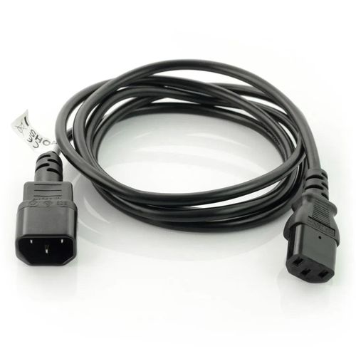 Power cord extension cord IEC 1.8 m VDE - black IMP-13207 5901969409833
