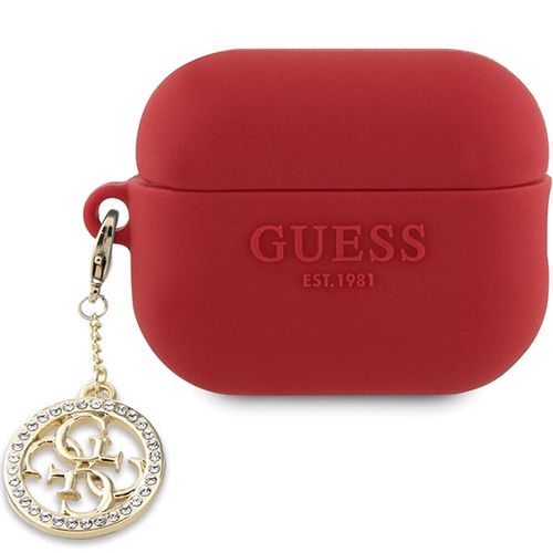 Guess GUAP23DSLGHDF AirPods Pro 2 cover red 3D Rubber 4G Diamond Charm, Guess 3666339171308 3666339171308