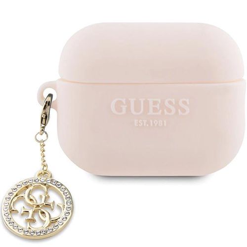 Guess GUAP23DSLGHDP AirPods Pro 2 cover pink/pink 3D Rubber 4G Diamond Charm, Guess 3666339171285 3666339171285