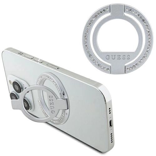 Guess MagSafe Ring Rhinestone holder - silver, Guess 3666339170387 3666339170387