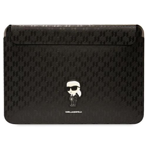 Karl Lagerfeld Saffiano Monogram Ikonik case for a 16&quot; laptop - black, Karl Lagerfeld 3666339170530 3666339170530