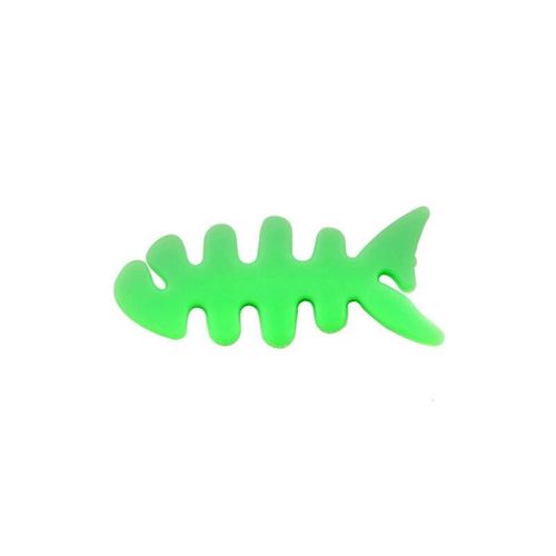 Fish-shaped headphone cable wrap - green, Hurtel 5907769358517