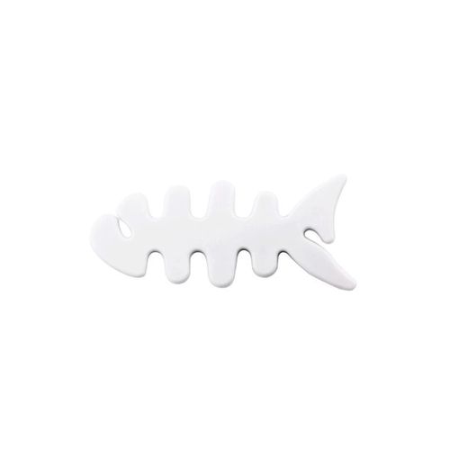 Fish-shaped headphone cable wrap - white, Hurtel 5907769358494