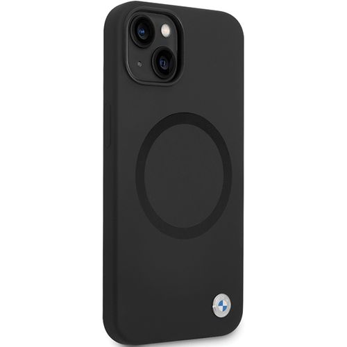 BMW BMHMP14SSILBK2 case for iPhone 14 - black Signature Liquid Silicone MagSafe, BMW 3666339124045 3666339124045