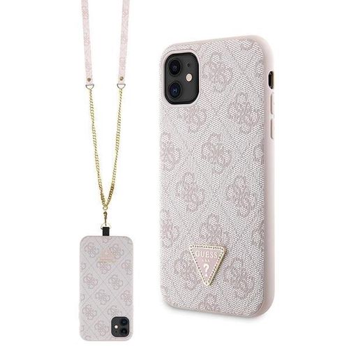 Guess GUHCN61P4TDSCPP Case for iPhone 11 / Xr - Pink Crossbody 4G Metal Logo, Guess 3666339147129 3666339147129