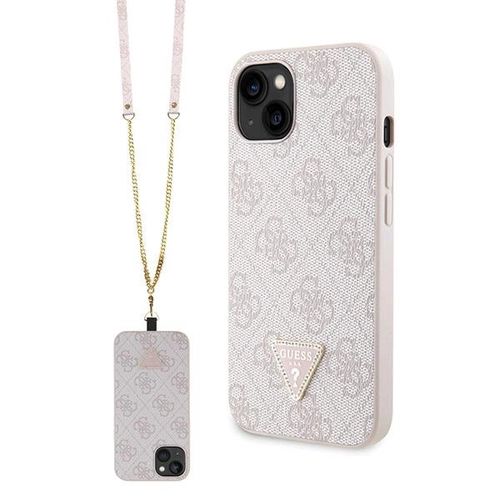 Guess GUHCP14XP4TDSCPP case for iPhone 14 Pro Max 6.7&quot; - pink Crossbody 4G Metal Logo, Guess 3666339147211 3666339147211