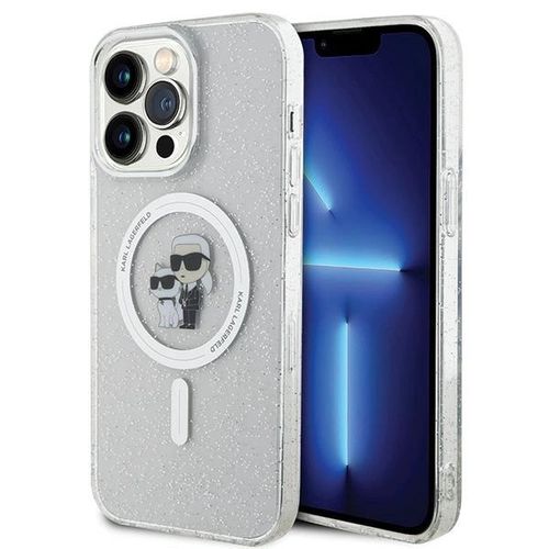 Karl Lagerfeld KLHMP14XHGKCNOT case for iPhone 14 Pro Max 6.7&quot; - transparent hardcase Karl&amp;Choupette Glitter MagSafe, Karl Lagerfeld 3666339162740 3666339162740