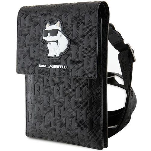 Karl Lagerfeld Case KLWBSAKHPCK Handbag - Black Saffiano Monogram Choupette, Karl Lagerfeld 3666339170622 3666339170622