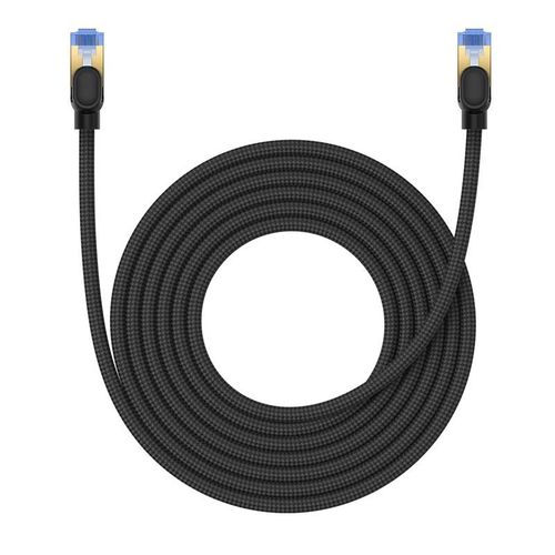 Baseus fast internet cable RJ45 cat.7 10Gbps 5m braided black, Baseus 6932172646615 6932172646615