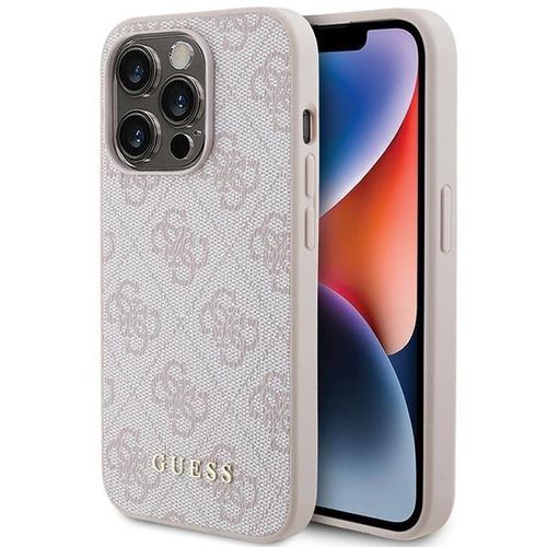 Guess 4G Metal Gold Logo case for iPhone 15 Pro - pink, Guess 3666339171803 3666339171803