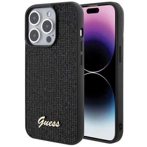Guess Disco Metal Script case for iPhone 15 Pro - black, Guess 3666339173456 3666339173456