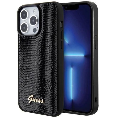 Guess Sequin Script Metal case for iPhone 15 Pro - black, Guess 3666339172893 3666339172893