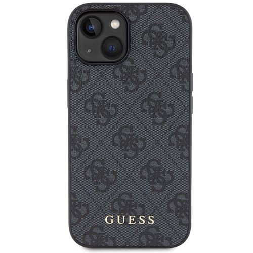 Guess 4G Metal Gold Logo iPhone 15 Case - Gray, Guess 3666339171742 3666339171742
