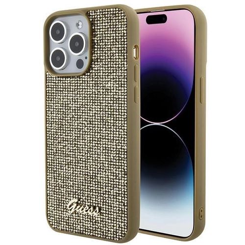 Guess Disco Metal Script case for iPhone 15 Pro Max - gold, Guess 3666339173609 3666339173609