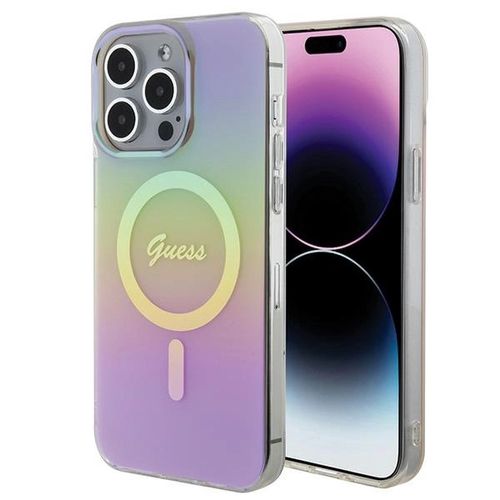 Guess IML Iridescent MagSafe case for iPhone 15 Pro - pink, Guess 3666339155087 3666339155087