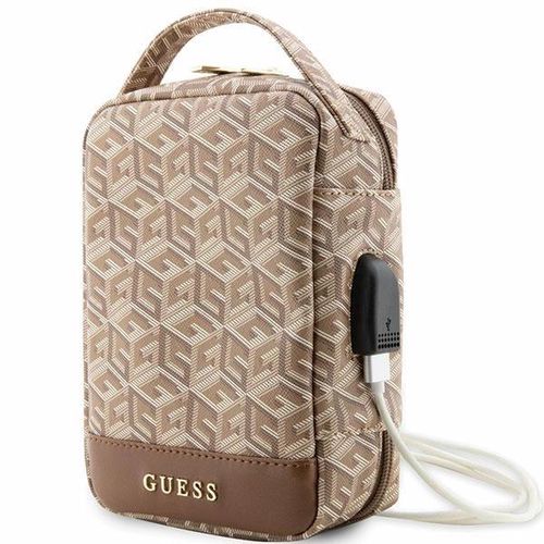 Guess GUHBHGCFSEW Organizer bag - brown GCube Stripe, Guess 3666339120269 3666339120269