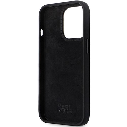 Karl Lagerfeld KLHCP14XSMHCNPK case for iPhone 14 Pro Max 6.7" - black Silicone C Metal Pin, Karl Lagerfeld 3666339166342 3666339166342