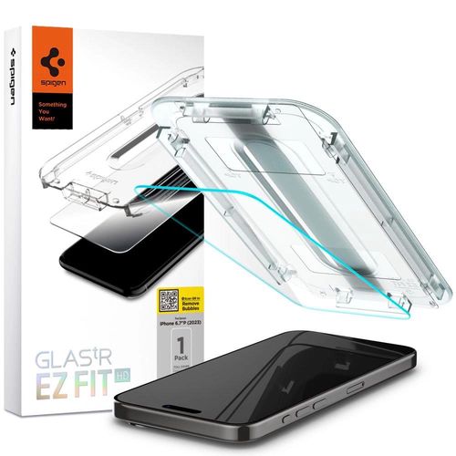 Spigen Glas.tR EZ Fit Tempered Glass for iPhone 15 Pro Max, Spigen 8809896752022 8809896752022