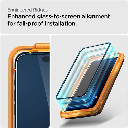 Spigen ALM Glass FC tempered glass for iPhone 15 Plus - black 2 pcs., Spigen 8809896752091 8809896752091