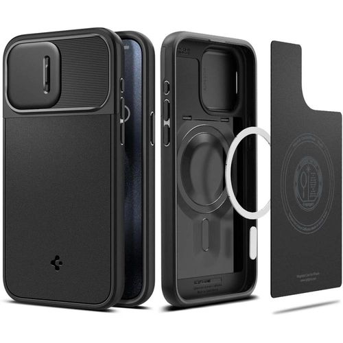 Spigen Optik Armor Mag Case with MagSafe for iPhone 15 Pro Max - Black, Spigen 8809896749480 8809896749480