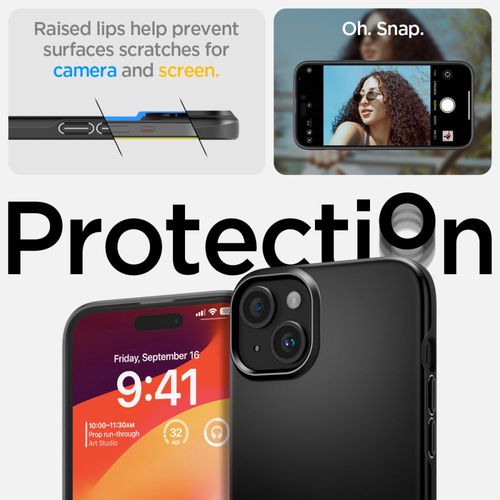 Spigen Thin Fit iPhone 15 Plus Case - Black, Spigen 8809896749787 8809896749787