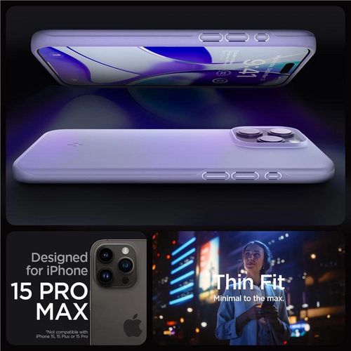 Spigen Thin Fit iPhone 15 Pro Max Case - Purple, Spigen 8809896748988 8809896748988