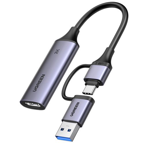 Vaizdo įrašymo adapteris 2K@30Hz HDMI -> USB-A/USB-C UGREEN/15389 6941876213894