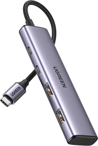 Šakotuvas USB-C 3.0 4 prievadų (2xUSB-A + 2xUSB-C) 20cm, pilkas UGREEN/15395 6941876213955