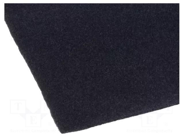 Upholstery cloth; 1500x700x3mm; black; self-adhesive 4CARMEDIA CLT.30.001