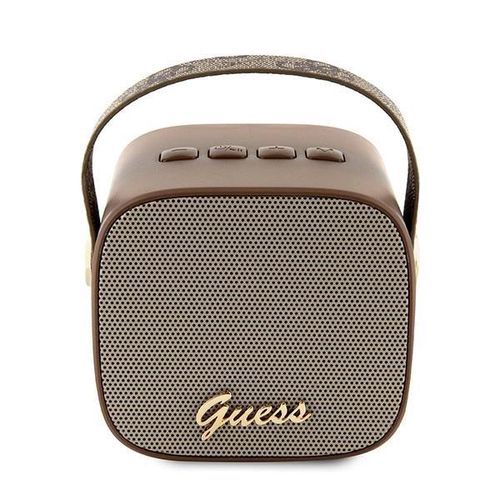 Guess Bluetooth speaker GUWSB2P4SMW Speaker mini brown/bown 4G Leather Script Logo with Strap, Guess 3666339170196