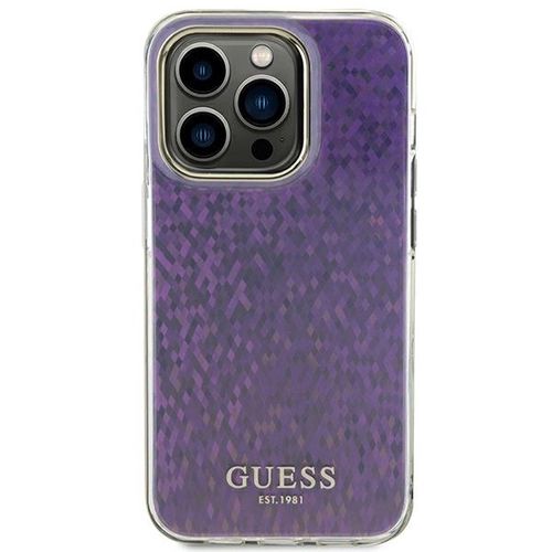 Guess GUHCP15XHDECMP iPhone 15 Pro Max 6.7&quot; pink/pink hardcase IML Faceted Mirror Disco Iridescent, Guess 3666339172626 3666339172626