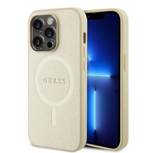 Guess GUHMP15XPSAHMCB iPhone 15 Pro Max 6.7&quot; gold/gold hardcase Saffiano MagSafe, Guess 3666339156077 3666339156077