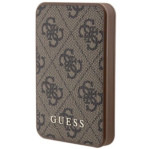 Guess Powerbank 15W GUPB5LP4GEGW 5000mAh brown/brown 4G Leather Metal Logo, Guess 3666339171391 3666339171391