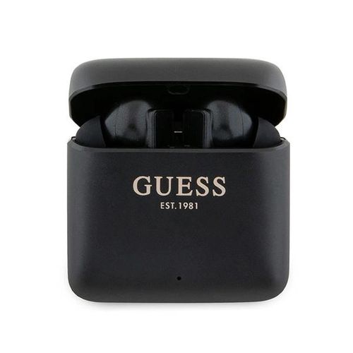 Guess Bluetooth headphones GUTWSSU20ALEGK TWS + docking station black/black Printed Logo, Guess 3666339170288