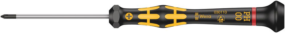 1550 PH ESD Kraftform Micro screwdriver for Phillips screws, PH 00x60, Wera 05030110001