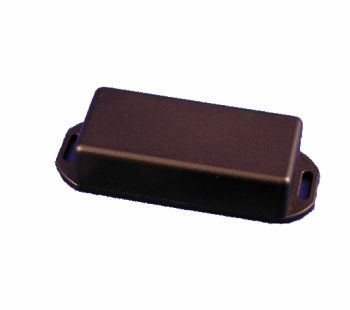 Plastic enclosure 80x40x20mm black, with mounting feet, HAMMOND 1551KFLBK 623980583341