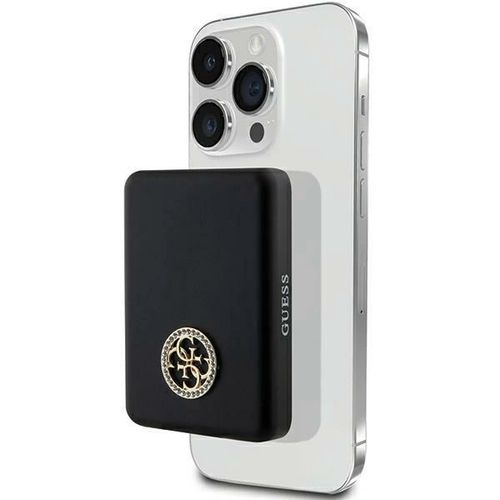 Guess MagSafe 4G Strassed Metal Logo induction power bank 5W 3000mAh - black, Guess 3666339170141 3666339170141