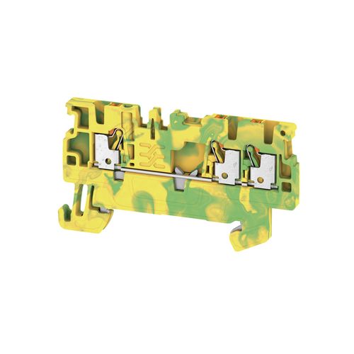 PE terminal, PUSH IN, 1.5 mm², 500 V, Number of connections: 3, Number of levels: 1, Green/yellow, orange Weidmuller 1552670000