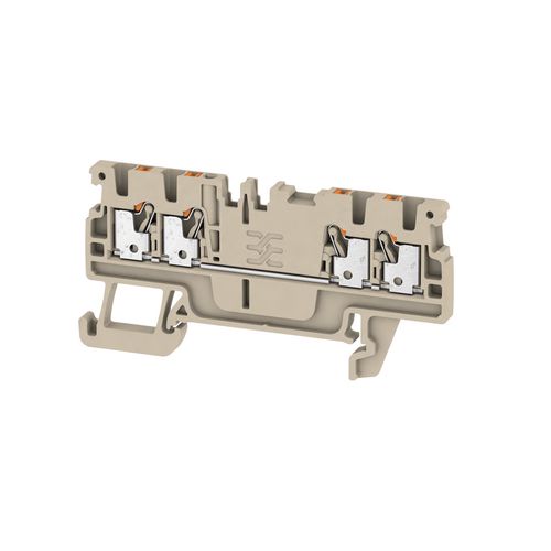 Feed-through terminal block, PUSH IN, 1.5 mm², 500 V, 17.5 A, Number of connections: 4 Weidmuller 1552690000