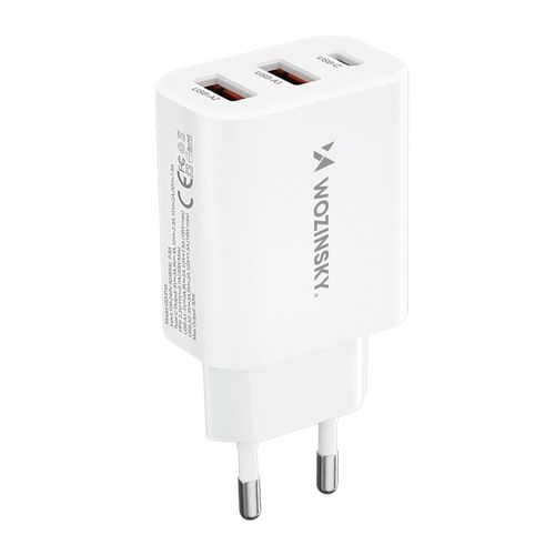 Wozinsky CWCUCW 30W USB-C / 2 x USB-A wall charger - white, Wozinsky 5907769308567 5907769308567